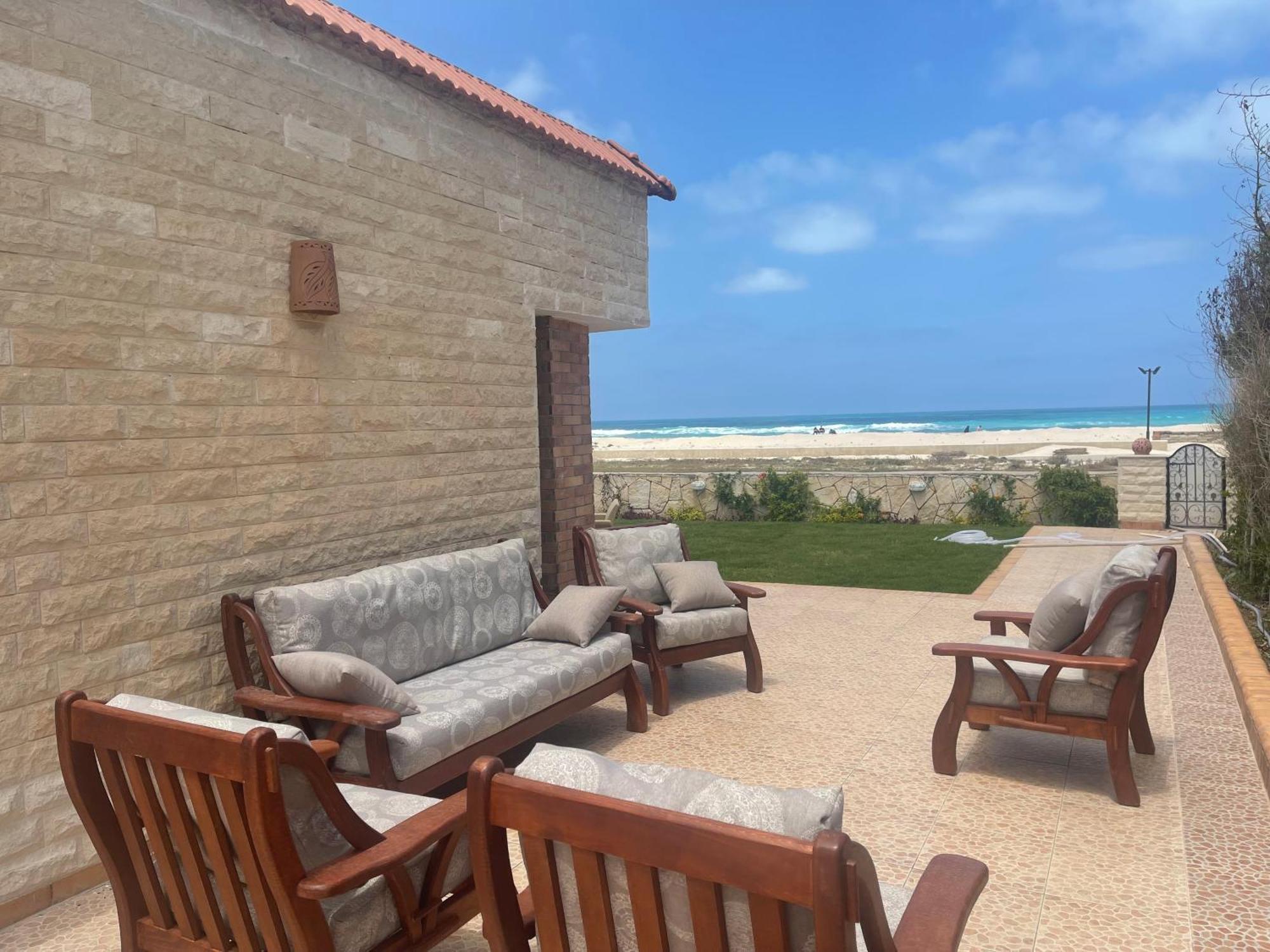Stunning Beachfront Villa On North Coast Mediterranean Dawwar Aba Mahrus 外观 照片